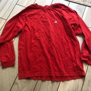 Champion boys long sleeve red shirt medium
